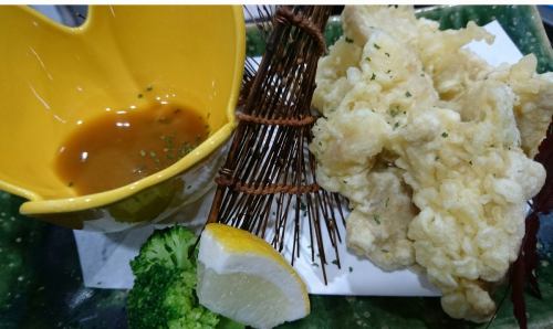 Chicken tempura wasabi ponzu sauce