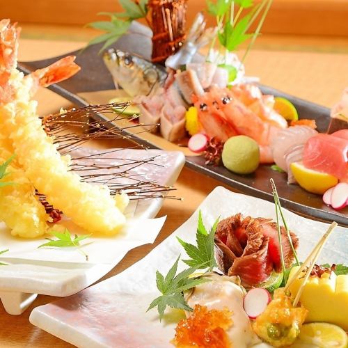 【各種アラカルト料理】海鮮・天ぷら・肉料理まで北海道素材の四季を活かした料理をご堪能ください