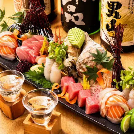 ■接待や祝辞に是非■厳選日本酒と豪華海鮮の【ウポポイコース】全9品、2時間飲み放題10000円