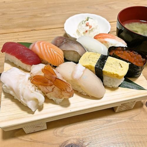 <<Fresh fish selected by the chef as sushi>> Nigiri sushi [1,760 yen (tax included)]