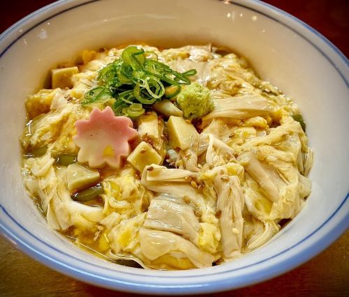 Yuba-don and small soba noodles