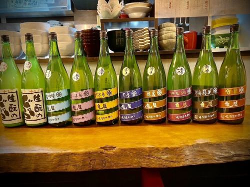 We replace everything once a month! We always have 15 bottles of cold sake and 20 bottles of room temperature and hot sake.