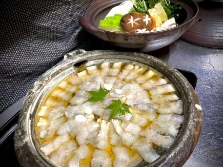 Summer limited conger conger suki nabe 120 minutes with all-you-can-drink (LO) 15 minutes before seating 150 minutes Minimum of 2 people Reservation 3 days in advance