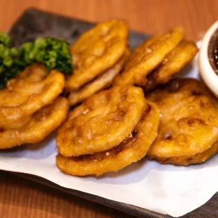 レンコン肉挟み揚げ