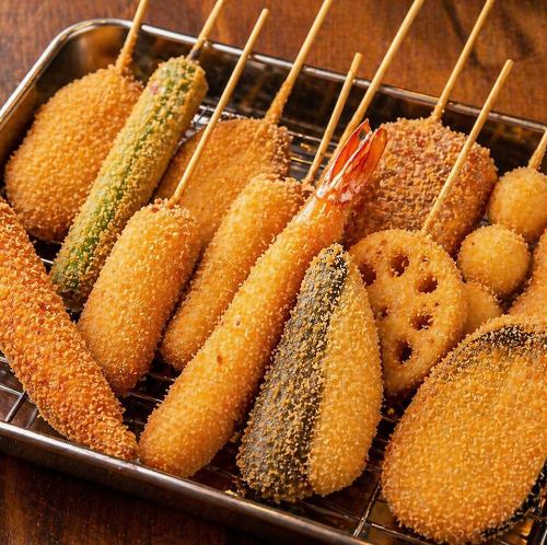 サクサク衣の本格串カツ盛り合わせ!