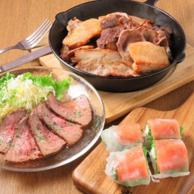 [Mom friends, girls' night out, birthday] All 5 dishes including meat dishes + dessert <120 minutes all-you-can-drink> 3500 yen