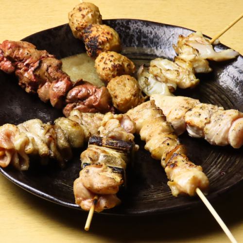 焼鳥7点盛り合わせ（塩・たれ）