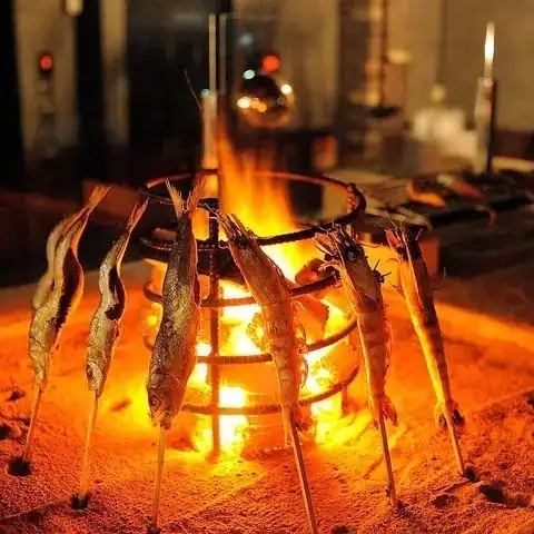 直送鮮魚の炉端焼き