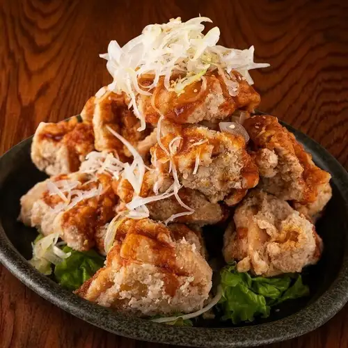 信玄鶏の唐揚げタワー（オリジナルソース）