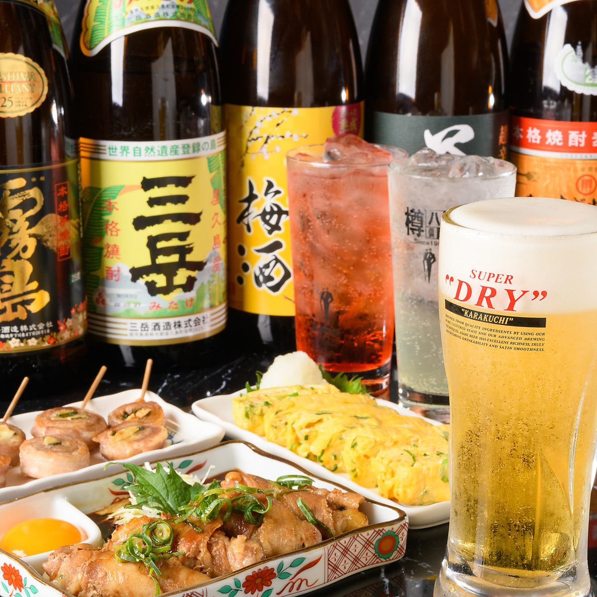 当店は生ビールも飲める飲み放題付きのコースがございます♪