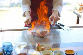 【ランチおすすめ】(5/1～)国産牛サーロインとサラダのランチ　お一人様5,000円