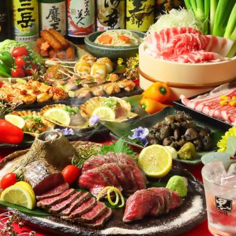 【プレミアムコース】厳選牛,朝〆鮮魚を堪能！!3H飲み放題付6000円⇒5000円