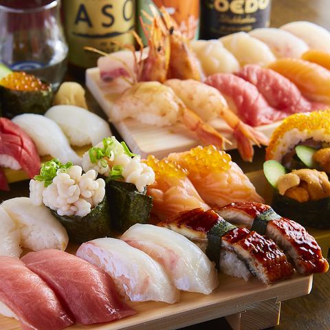 All-you-can-eat seafood sushi delivered straight from the market