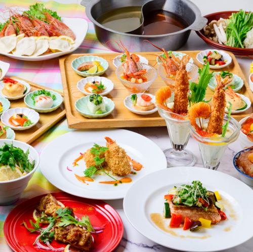 【TVで紹介！】レアカツ/ジャンボ海老フライ!サーモン&エビ上づくし100分食べ放題3980円