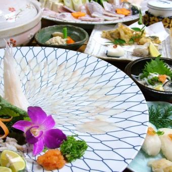 【料理のみ】活トラフグの満喫フルコース6500円