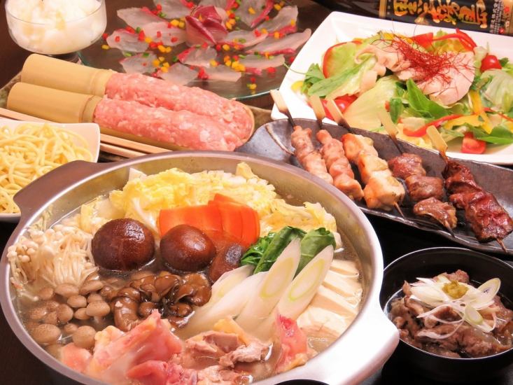 [Open for business with infectious disease prevention measures] We recommend the hotpot course with all-you-can-drink! Freshly ground yakitori in the morning is also available♪