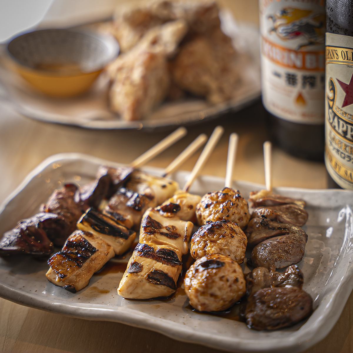 鮮度抜群の鶏肉を使用◎外はカリッと中は柔らかな焼き鳥をご用意