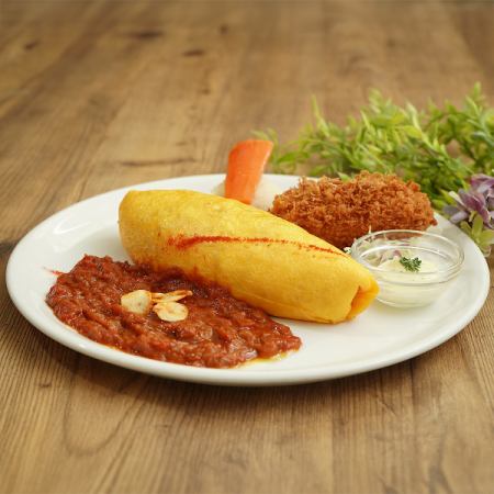 オムライス＆カニクリームコロッケ