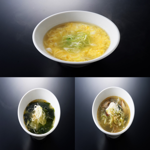 Egg soup/Wakame soup