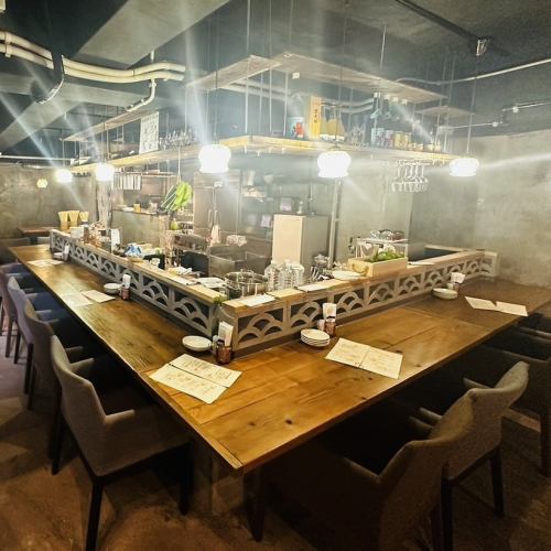 ライブ感が味わえるカウンター席☆香りや音も楽しめます