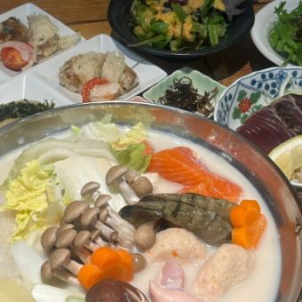 [Dinner] Shimakara hotpot course 3,300 yen (tax included)