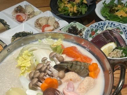[Dinner] Shimakara hotpot course 3,300 yen (tax included)