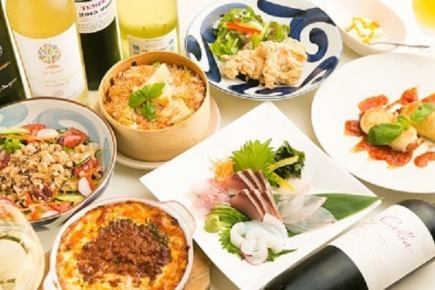 Standard course ★ 5,000 yen per person (tax included) ★ 8 dishes + 2 hours all-you-can-drink ★