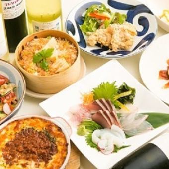 プチ贅沢コース★お一人様６０００円(税込)★料理９品+２時間飲み放題★