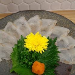 ひらめ薄造り