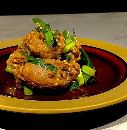 Chicken liver and chives