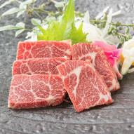 Specially selected marbled horse meat sashimi