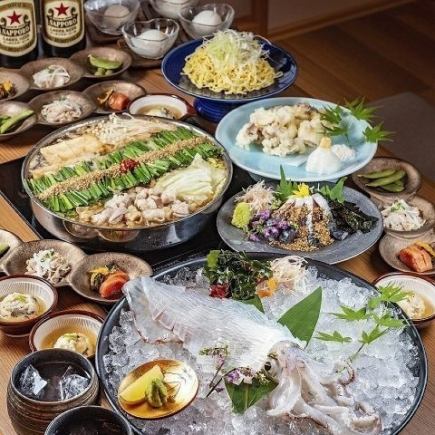 平日限定★イカの活き造りコース★生ビール飲み放題付