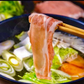 [Most popular!] The finest Okinawan Benibuta pork shabu-shabu course with 120 minutes of all-you-can-drink (last order 90 minutes) 5,000 yen including tax