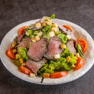Roast beef caesar salad