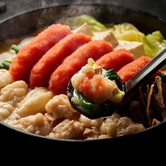 【2.5H飲放】イカ姿造り含む旬魚造盛合せ×博多明太もつ鍋や鰻だし巻き含『梅』6490円⇒5500円