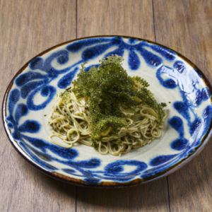 ソーメンチャンプルー　大葉ジェノベーゼ 海ブドウのせ
