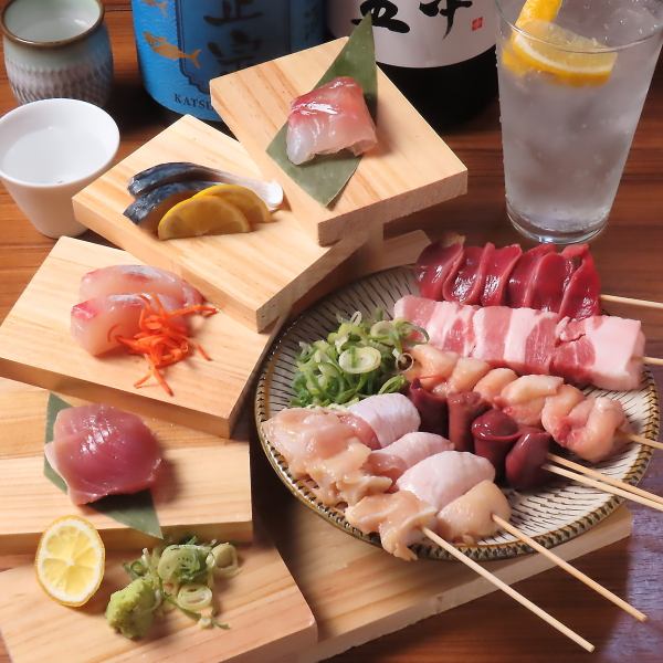 精致的烤鸡串,每一串都倾注了满满的爱意,纯手工制作!著名的博多五花肉!