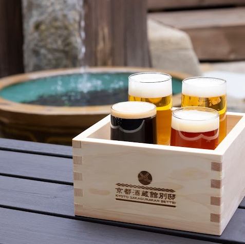 You can enjoy delicious sake and beer in a Kyoto townhouse.