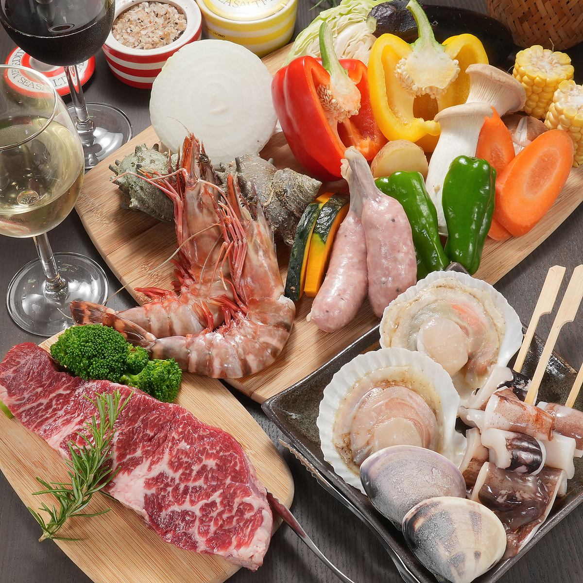 地元の食材を使ったBBQを楽しめるお店です！