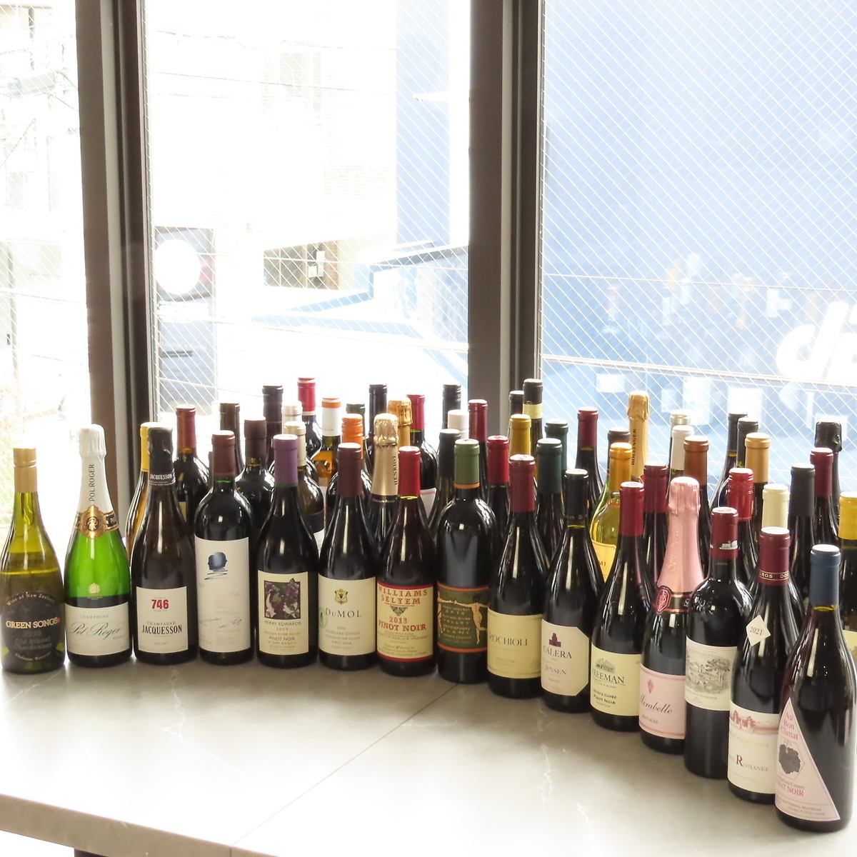 A lineup of over 150 carefully selected wines from around the world