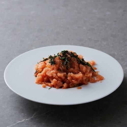 NEW! Chilled Capellini with fresh tomato and sweet shrimp tartare