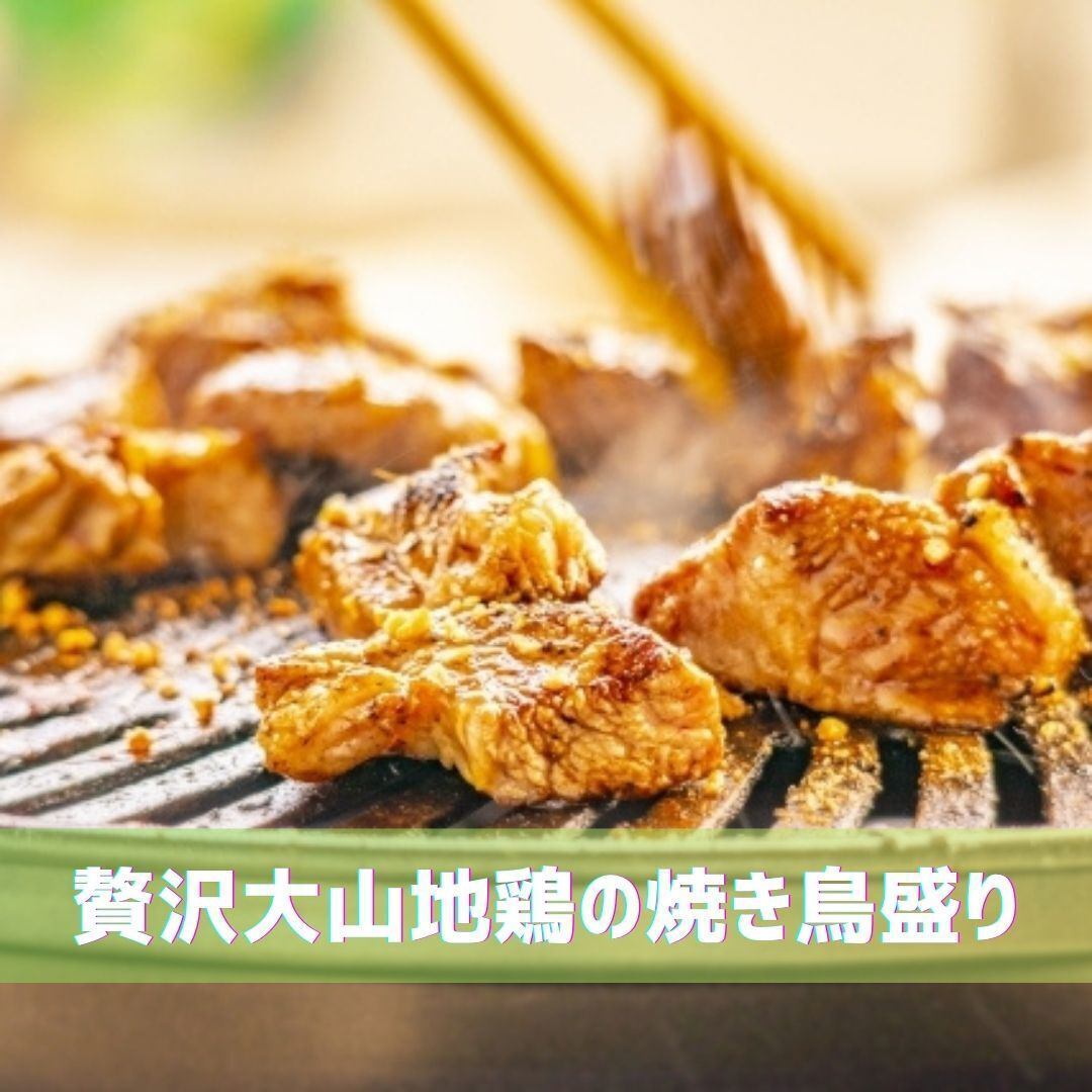 贅沢大山地鶏の焼き鳥盛り
