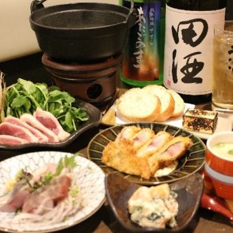 【うなりの和コース】料理6品 3500円(税込)名物レアアジフライ、他5品
