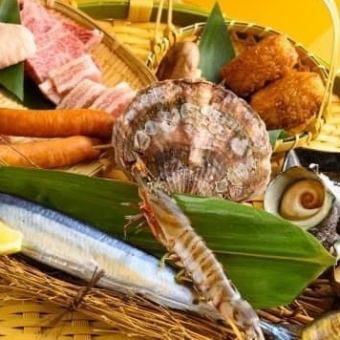 ≪平日限定≫宴会向け！牡蠣にたっぷり魚介に和牛まで！3300円（税込）+1650円で2H飲み放題付♪