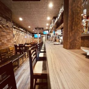 Counter seats with a mature atmosphere.Recommended for a casual date or a quick drink for one person.