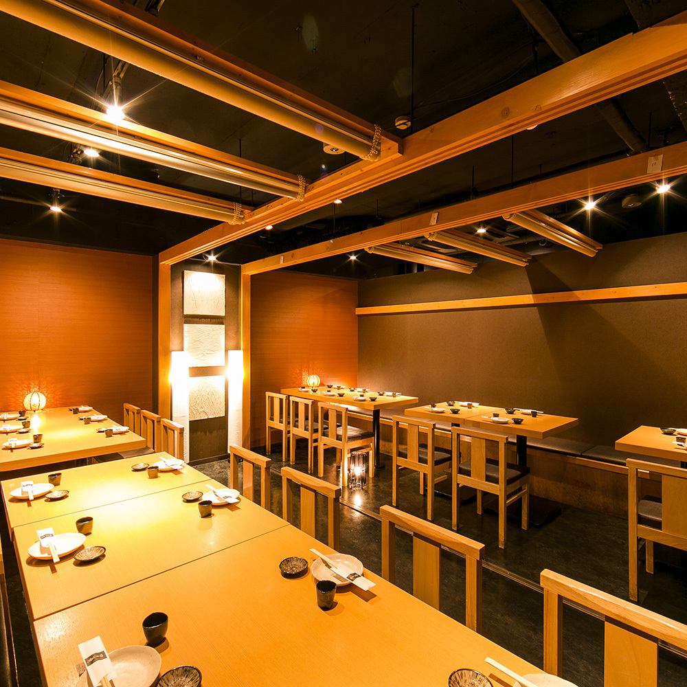 扉付きの落ち着いた個室をご用意！