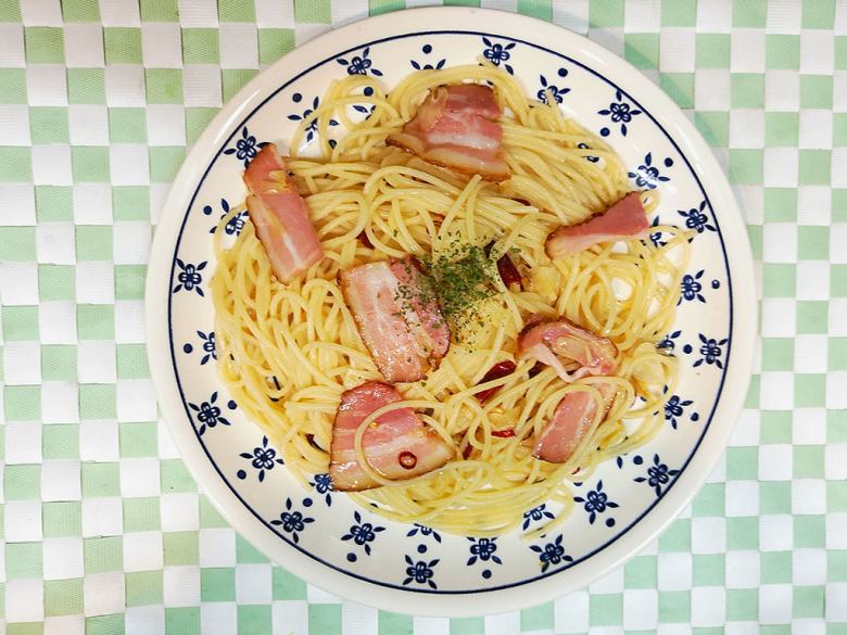 Peperoncino / Asari (soup spaghetti) / eggplant, shrimp and tomato