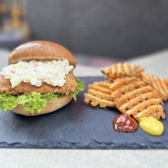 [Lunch set] Very filling! Handmade hamburger set★