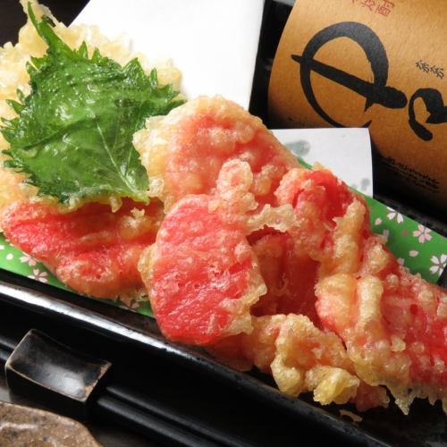 Red ginger tempura/Eringi tempura