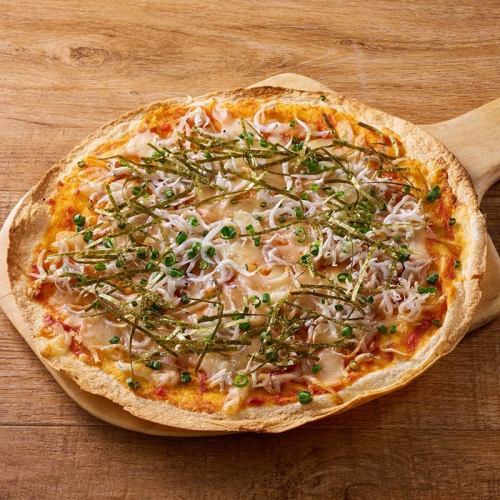 Pizza with plenty of whitebait